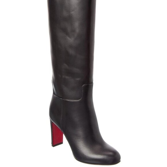 Christian Louboutin Leather Knee-High Boot Women's Size 36.5 - Picture 1 of 12